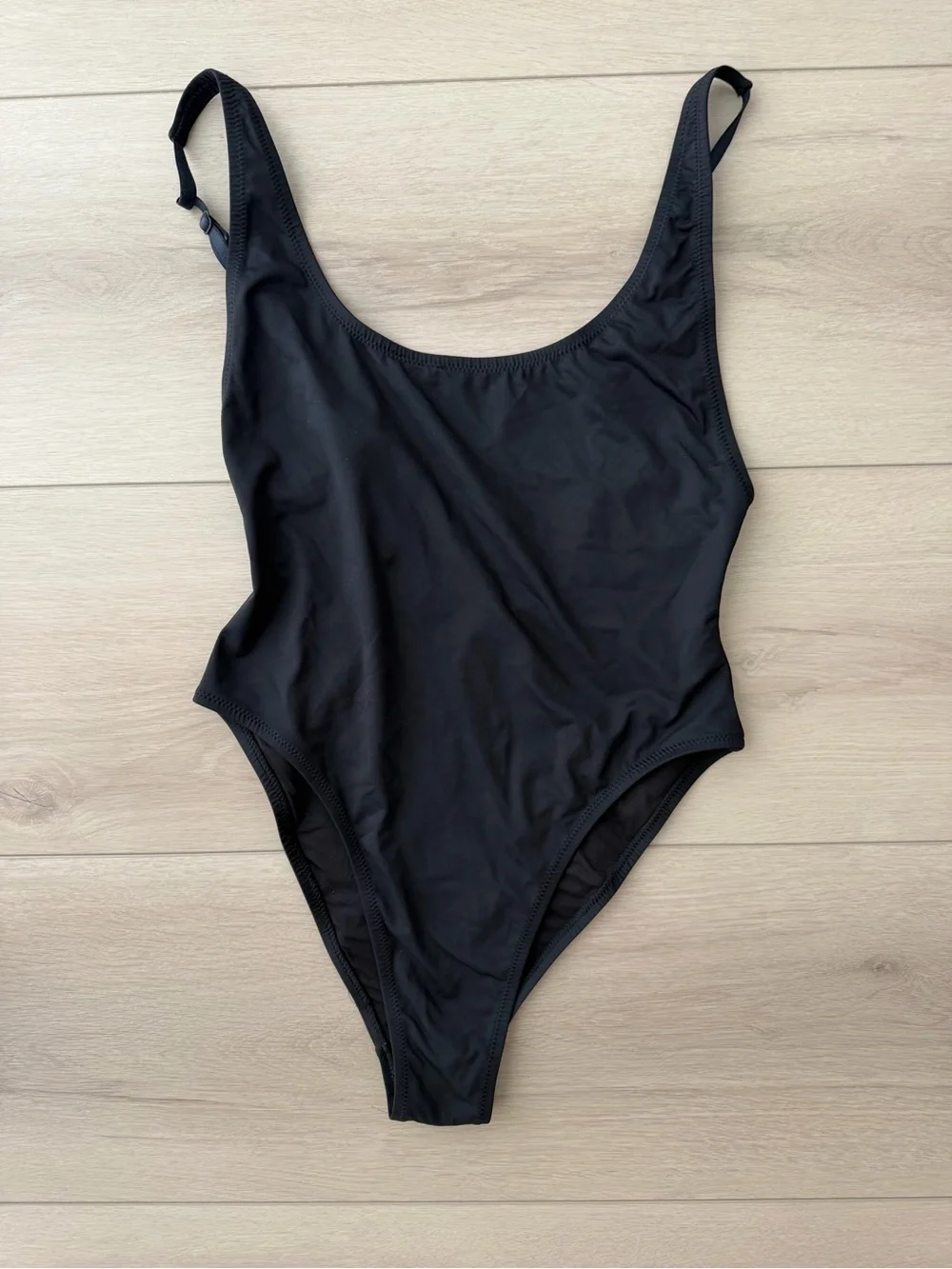 SKIMS Scoop Neck One Piece in Onyx